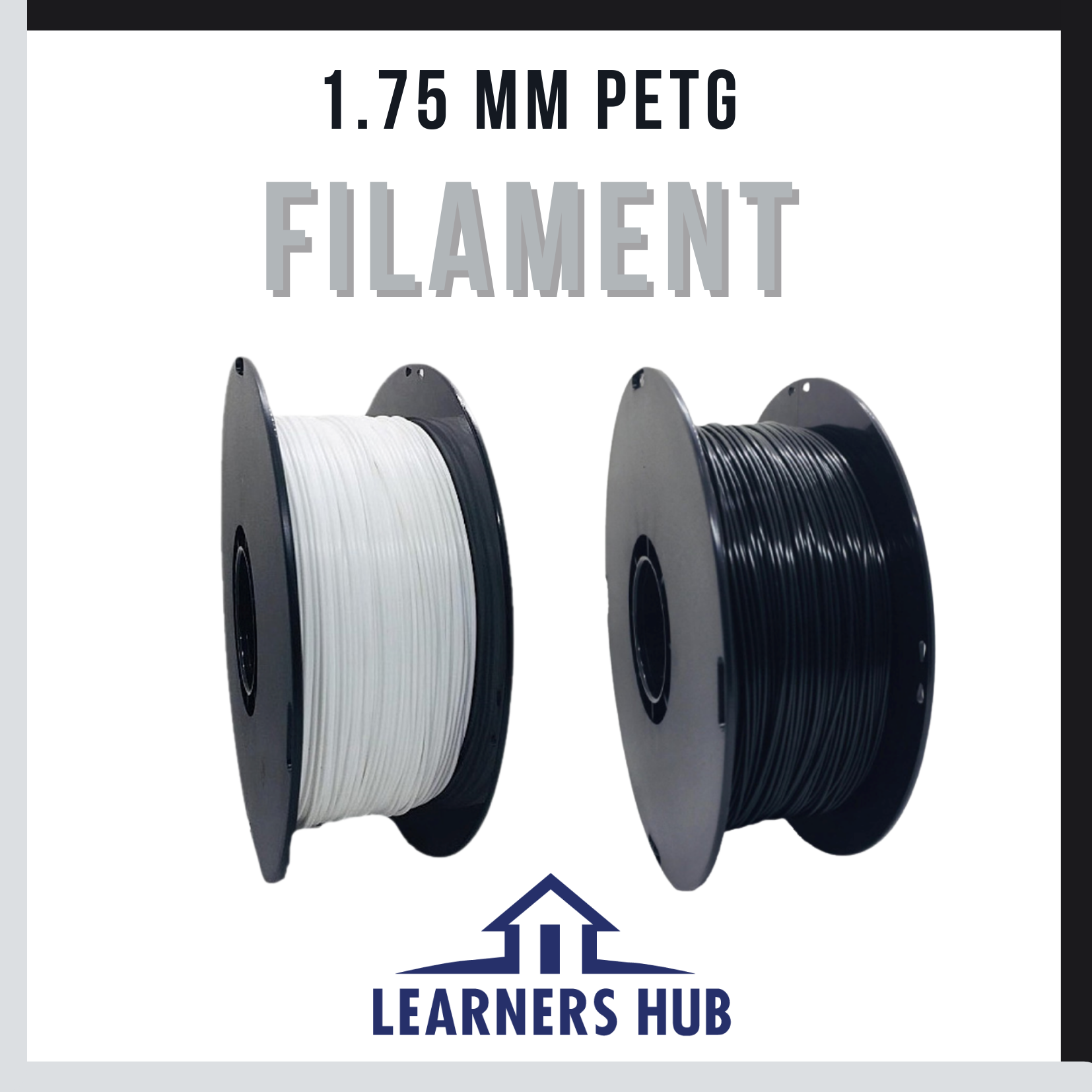 1KG 1.75mm White PETG Filament 