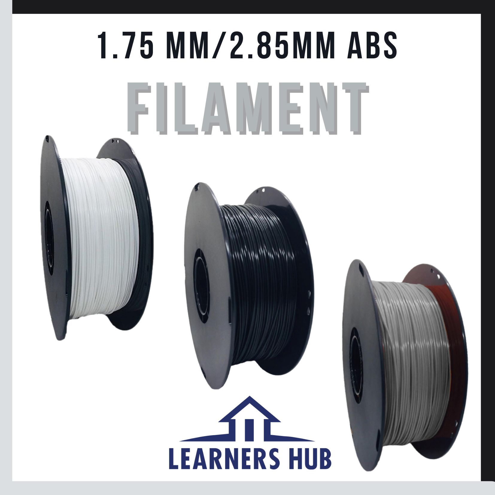 1KG 1.75mm White ABS Filament 