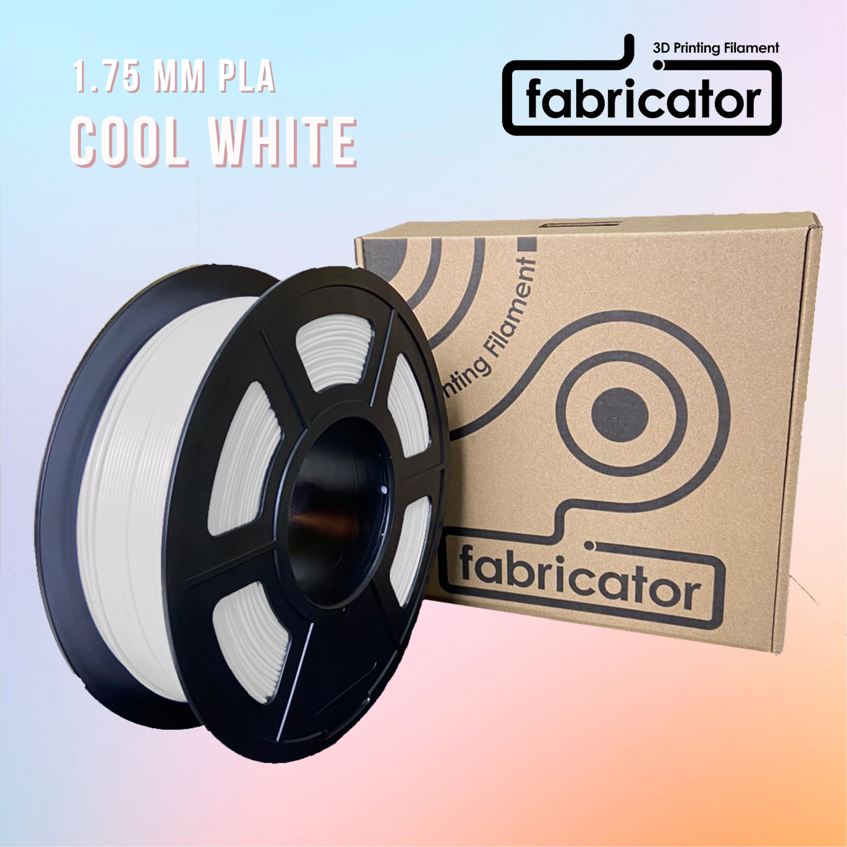 1KG 1.75mm Cool White PLA Filament