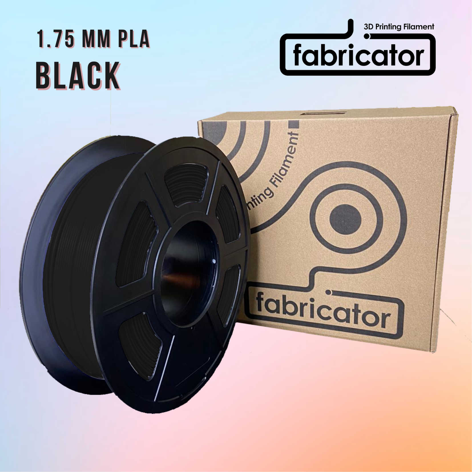 1KG 1.75mm Black PLA Filament